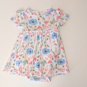 Carter's Blue and Pink Floral Newborn Dress Onesie